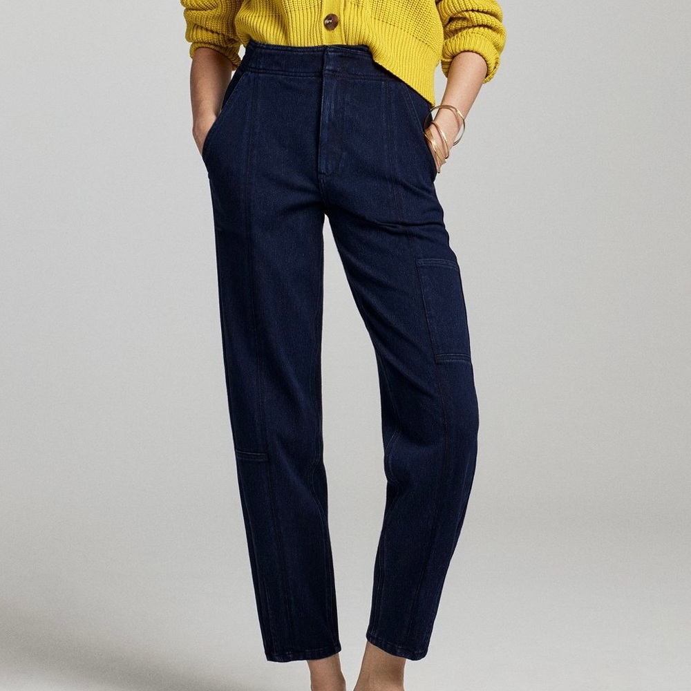 Anthropologie Pilcro Ultra High-rise Relaxed Jogger Dark Blue Jeans Size 28